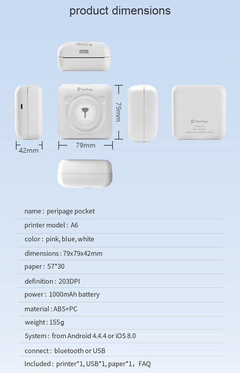 Mini Stampante Bluetooth